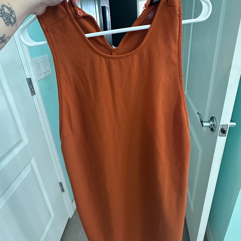 Orange Sleeveless Dress